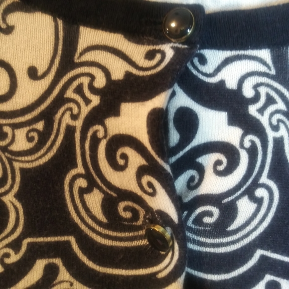 Jones New York| Navy/White Cardigan Sz M - Picture 4 of 6